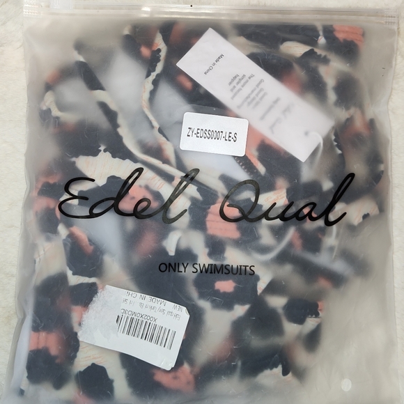 Edel Qual Two Piece Bikini Cheetah Print Halter Bathing Suit SIZE SMALL - Picture 6 of 6